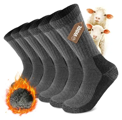 Productafbeelding van Wollen Sokken voor Buiten, 3 Paar, Warm en Comfortabel