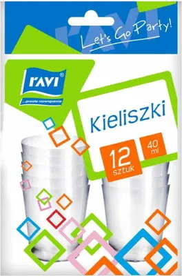 Obrázok produktu pre Plastové poháre na vodku 40 ml 12 kusov
