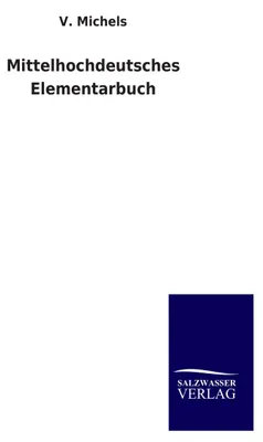 Produktbild von Mittelhochdeutsches Elementarbuch