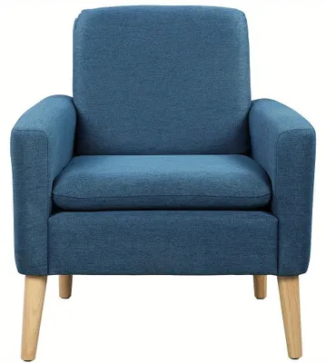 Imagen del producto de Sillón - Silla - Butaca - Azul - Diseño ergonómico - Estructura de madera maciza