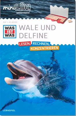 Produktbild von miniLÜK. WAS IST WAS Wale und Delfine Lesen, Rechnen, Konzentrieren 1. Klasse