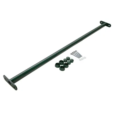 Immagine prodotto di barre orizzontali 4iQ per parco giochi - set di 5, 125 cm, verniciate a polvere, verde scuro