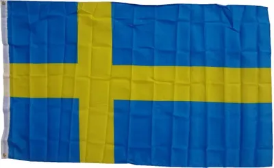 Obrázok produktu pre Vlajka Švédsko 90 x 150 cm vlajka s 2 očkami 100g/m² tkanina hmotnosť zdvihák vlajka pre stožiar