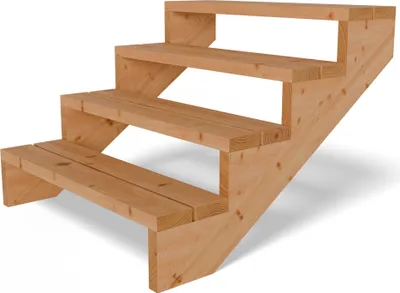 Produktbild von Terrassentreppe aus Lärche Treppe Stufen Wangentreppe Breite Größe: 4-stufig Breite: 95 cm