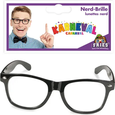 Produktbild von Brille Nerd Schwarz Karneval Fasching Party Halloween Cosplay