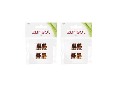 Productafbeelding van Zansot sponzen voor het haar, 1,5 cm, schildpadmotief, 2 stuks
