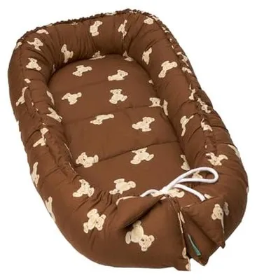 Produktbild von Babynest 90 x 50 cm, 100 Prozent Baumwolle, Teddy Mokka, für Neugeborene