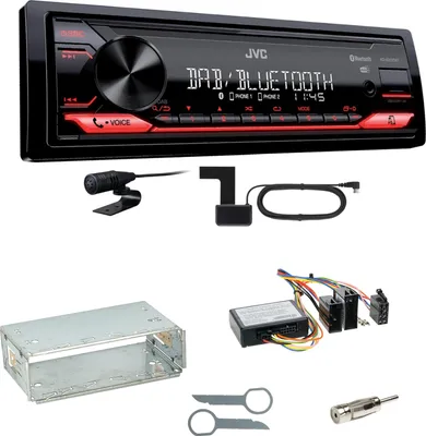 Produktbild von JVC KD-X272DBT Digitalradio Bluetooth USB Einbauset für Mercedes W210 ab 08/99