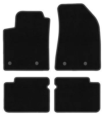 Image de Tapis de sol en moquette pour Fiat Bravo II 2007-2012 (à hayon) – jeu 4 pièces, noirs, sur mesure – Wielganizator BASIC