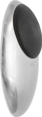 Produktbild von WAGNER Türstopper EGG DESIGN - 60 x 40 x 15 mm, Metall Edelstahloptik, Kautschuk schwarz, Schrauben oder Kleben - 15513511