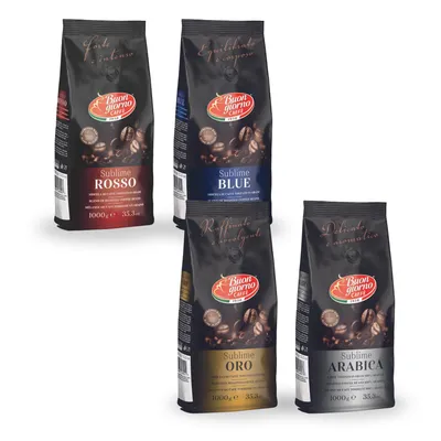 Produktbild von Italienisches Kaffeebohnen Probierpaket 4x1kg – 4 Espresso Mischungen aus Italien