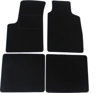 Image de Tapis De Sol Noir Velours Pour Fiat Panda 2003-2012 4pcs, Ajustement précis, Base Antidérapante, Renforcée dans la Zone de la Pédale