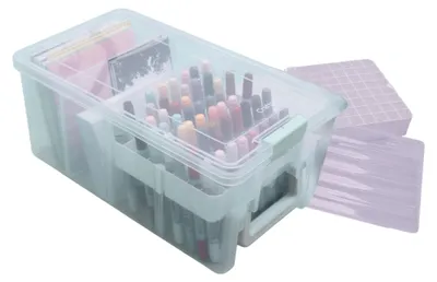 Aufbewahrungsbox transparent 38,9x21x16,3 cm mit Tragegriff