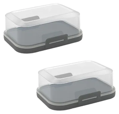 Immagine prodotto di ENGELLAND 2 x Butterdose Antracite trasparente