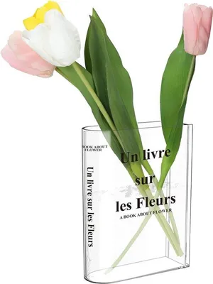 Produktbild von Famanu Buchvase Transparent - Minimalistisches Design