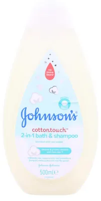 Produktbild von 3x Johnson´s 2in1 Bad & Shampoo Baumwolle Touch je 500ml Babybad Schaum