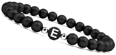 Produktbild von Armband mit Buchstaben E I Pärchen Partnerarmband mit Perlen (Buchstabe E)
