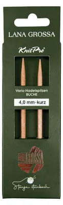 Produktbild von Lana Grossa Knit Pro Nadelspitzen VARIO KURZ Buche Tanja Steinbach Edition, Durchmesser:Ø 4.0 mm