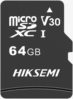 Produktbild von Speicher, HIKSEMI microSDXC 64G, Klasse 10 und UHS-I TLC, Bis zu 92 MB/s Lesegeschwindigkeit, 30 MB/s Schreibgeschwindigkeit, V30