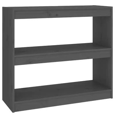 Obrázok produktu pre vidaXL Regál/rozdeľovač izieb sivý 80x30x71,5 cm z masívneho borovicového dreva