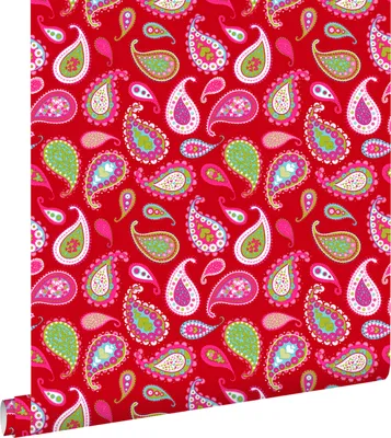 Zdjęcie produktu dla ESTAhome Tapeta paisley czerwonym - 115738 - 53 cm x 10,05 m