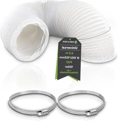 Produktbild von Flexibler 100/102 mm Schlauch mit Klemmen für Klimaanlage und Wäschetrockner 25 m