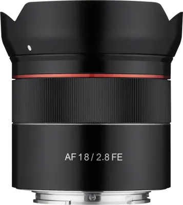 Obrázek produktu pro Objektiv Samyang AF 18 mm F2,8 FE (malý, ale superširoký) - automatické zaostřování pro plnoformátový APS-C objektiv s pevnou ohniskovou vzdáleností - kompatibilní s bajonetem Sony E-mount - Alpha A9 A7 A7C II A7C R A6600 A6500 A6400 A6300 A6000 A5100 A5000