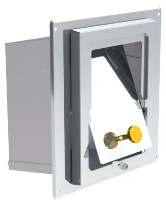 Produktbild von EW-FU Zugregler aus Edelstahl 210 x 140 mm mit Schiebestutzen für Reinigungselement EW0607