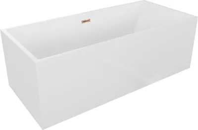 Produktbild von Mexen Vigo freistehende Badewanne 178,5 x 80 cm, weiß, rosa Goldüberlauf - 51251788000-60