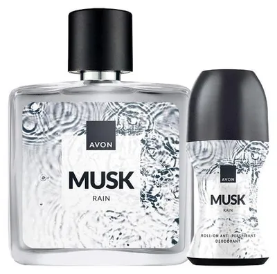 Zdjęcie produktu dla Avon zestaw męski MUSK Rain perfumy + dezodorant