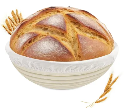 Gärkorb für Brot, rund, mit Leineneinsatz, 1 Stück