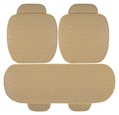 Produktbild von Autositze Abdeckung Schwarz/Beige - Kunstleder - Atmungsaktiv - Rutschfest - Ergonomisch