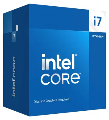 Image de Processeur Intel Core i7-14700F LGA1700, 20 cœurs, 28 threads, 5,4 GHz (Turbo), 33 Mo de cache, DDR4/DDR5, 65 W, boîte