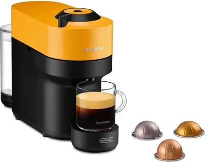 Produktbild von Kapsel Kaffeemaschine, DELONGHI ENV90.Y, Nespresso Vertuo Pop, Gelb, Centrifusion Technologie, 5 Tassengrößen