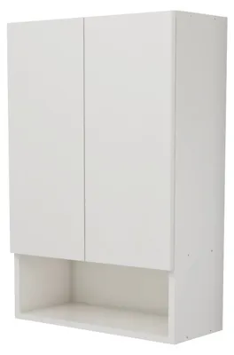 Zdjęcie produktu dla Szafka pod umywalkę "haaus Zed", 2 drzwi, MDF, biały połysk/biały, 48 x 22 x 72 cm