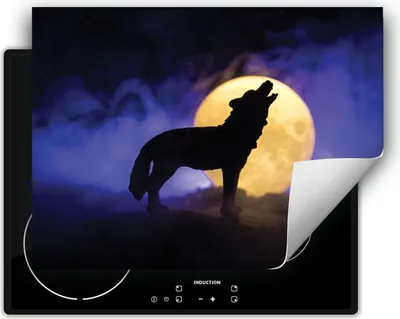 Produktbild von DarHaus Herdabdeckplatte 70x52 cm Anti Rutsch Matte Aufrollbar, schwarz - Wolf