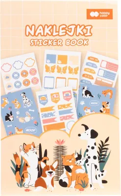 Produktbild von Dekorative Aufkleber 18 Blatt Cat&Dog Happy Color