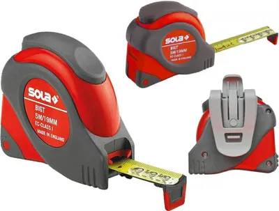 Zdjęcie produktu dla Sola taśma miernicza kieszonkowa BigT dł. 5m szer. 19mm żółta