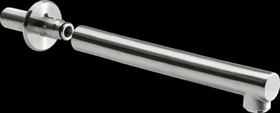 Image de KWC Wandauslauf, en acier inoxydable, amovible, pour installation murale, portée de 200 mm, angle de 90 degrés