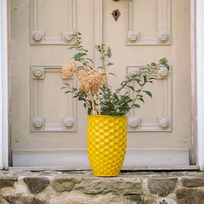 Zdjęcie produktu dla Doniczka ceramiczna Provencelia MEROVEE Żółty, Ø23 cm x H35 cm, mrozoodporna