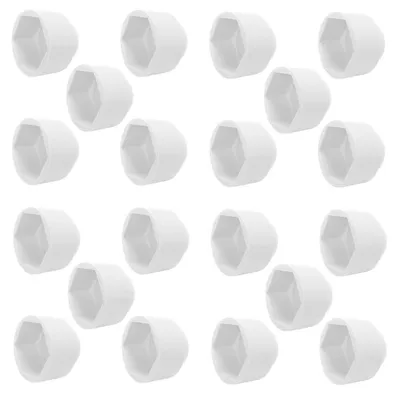 Produktbild von 20x SCHUTZKAPPEN M5 / 8mm WEIß FÜR MUTTERN SCHRAUBEN HUTMUTTERN SECHSKANTSCHRAUBEN ABDECKKAPPEN SCHRAUBEN KAPPE Sechskant