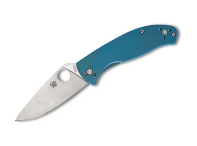 Produktbild von Spyderco Tenacious R.I.L. Blue Titanium PlainEdge