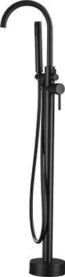 Produktbild von HOME DELUXE - Design Standarmatur - MOON Matt Schwarz - Höhe: 115 cm, inkl. Handbrause I freistehende Armatur Wannenbrause Wanneneinlass