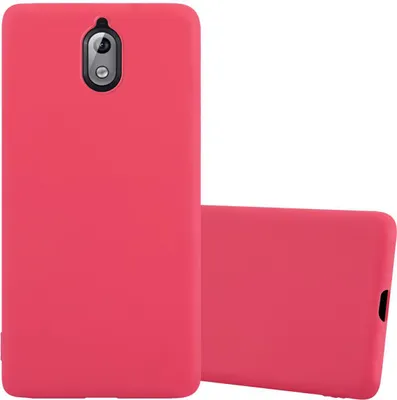 Produktbild von Cadorabo Hülle für Nokia 3.1 Schutzhülle in Rot Handyhülle TPU Silikon Etui Case Cover