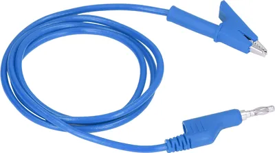 Zdjęcie produktu dla Klips krokodylkowy Przewody testowe Wtyczka bananowa Przewód elastyczny do testów elektrycznych J.70035?1 4mmNiebieski