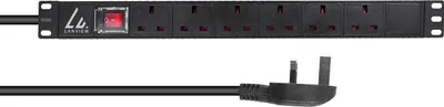 Obrázok produktu pre Lanview LVR-3MUK-SW-UK6 Stromverteilereinheit (PDU) 6 AC-Ausgänge 1.4U Schwarz (LVR-3MUK-SW-UK6)