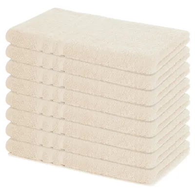 Produktbild von Lavea® 8er Set Handtücher 50x100 cm, Elena, 100% Baumwolle, Frottier Badetuch, Sporthandtuch, 60°C waschbar, Handtuch Set, Creme