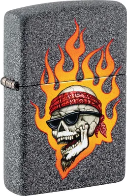 Produktbild von Zippo Benzin-Feuerzeug Iron Stone color Rick Rietveld Flame Skull, unbefüllt 60007746