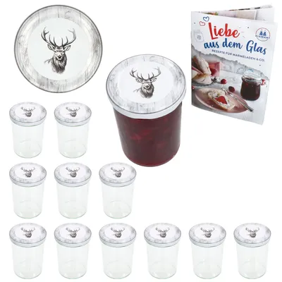 Image de lot de 12 bocaux de 435 ml + couvercle TO 82 Alois Hirsch + livret