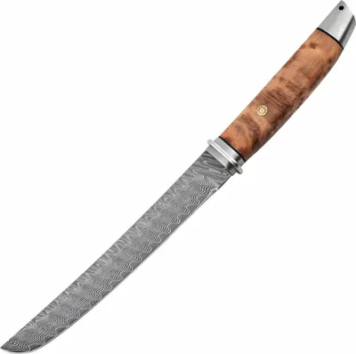 Produktbild von Damast Outdoor-Messer DS-39487 - Braun KP39487
